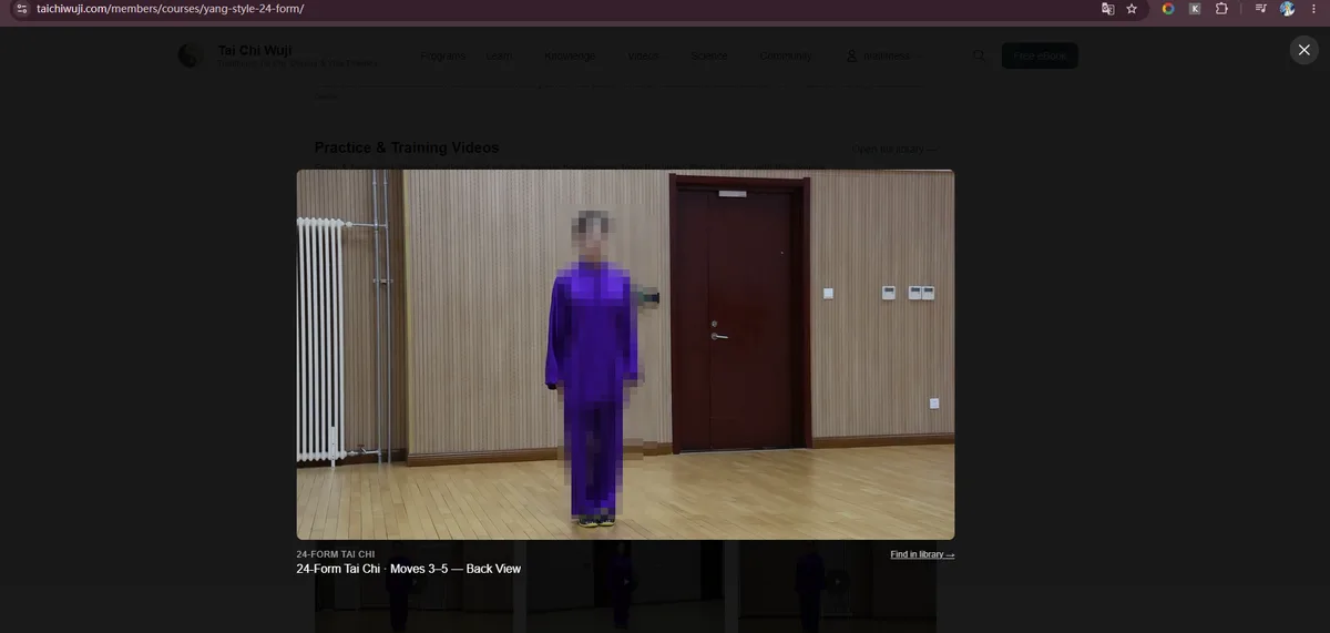 A video playing inside the course page, without leaving it.